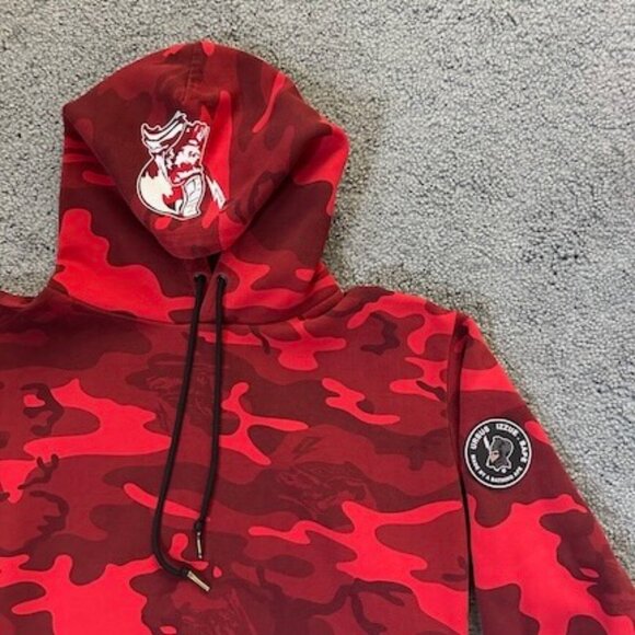 Bathing Ape URSUS IZZUE BAPE Basic Sweat Red Camo Hoodie Full Zip Sz XL - EUC - Picture 2 of 15
